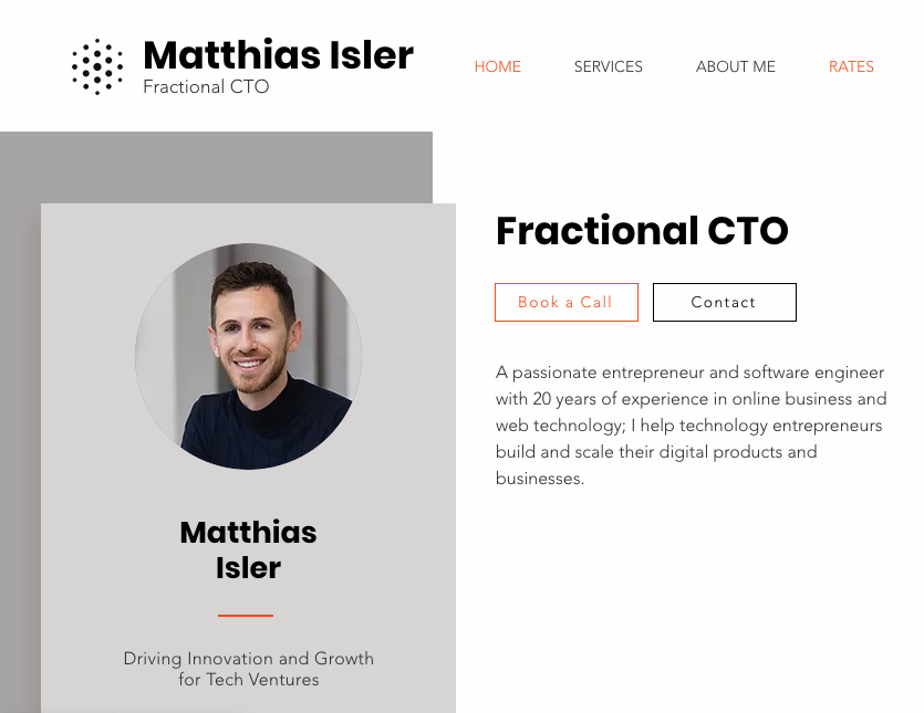 Matthias Isler, Fractional CTO